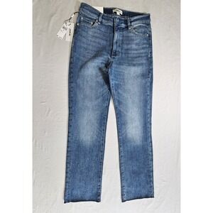 Jason Wu High-Rise Straight Leg Sz 14/29 Stretch Jeans Blue Cotton Palm Springs
